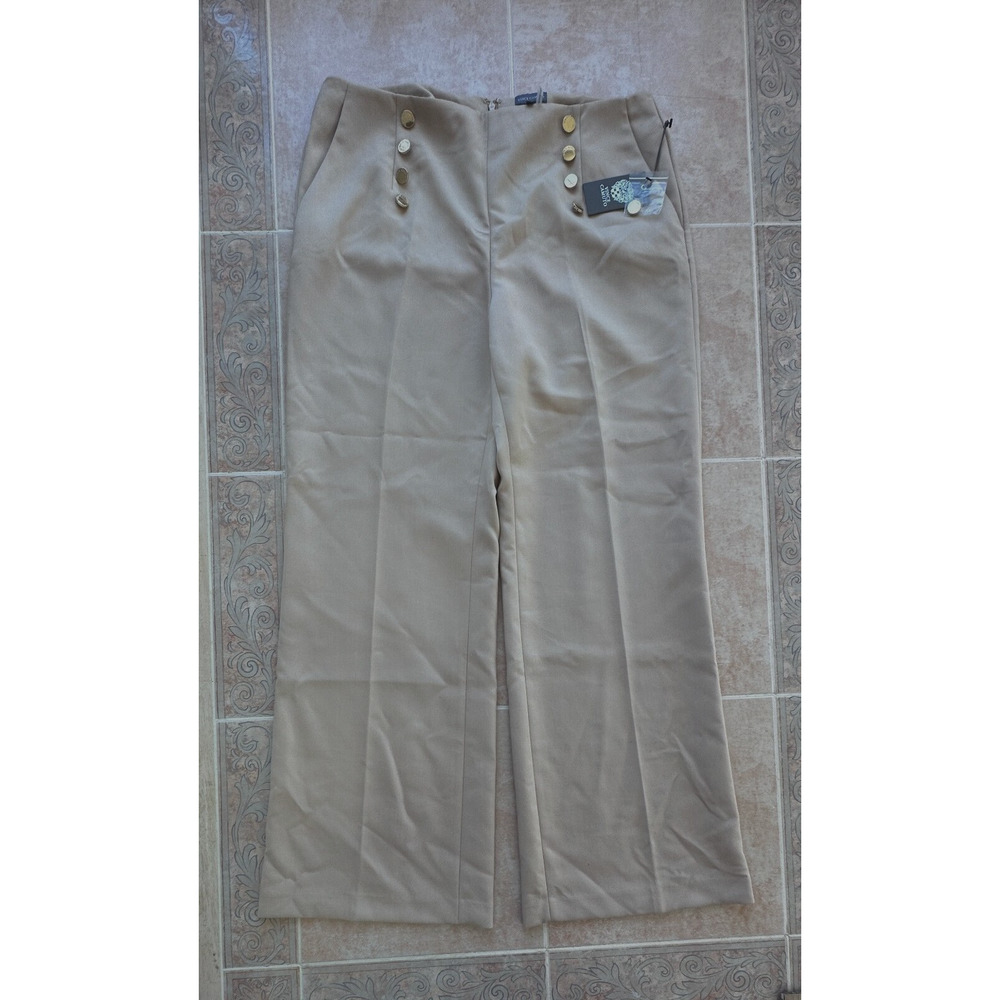 Vince Camuto 70's Dream palomino front buttons detail pants Women size‎ 14